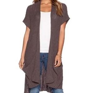 Free People Sloppy Pocket Open Front Cardigan